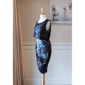 Young fabulous and Broke tie dye sleeveless dress, Navy blue color size M